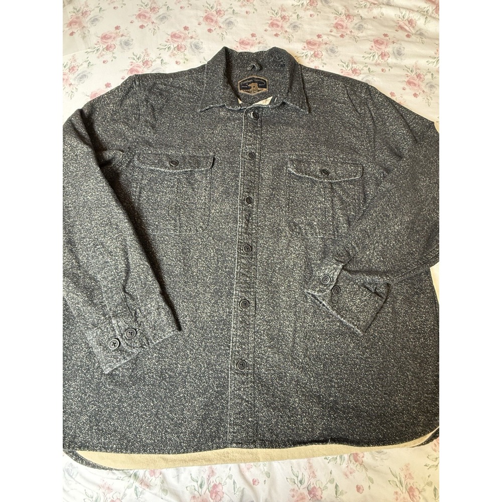 Freedom‎ Foundry Men's Shirt  XL Gray Fleece Lined Long Sleeve Button Up